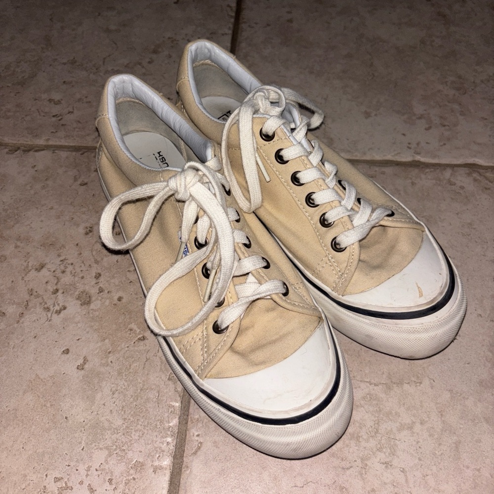Cream vintage style Vans